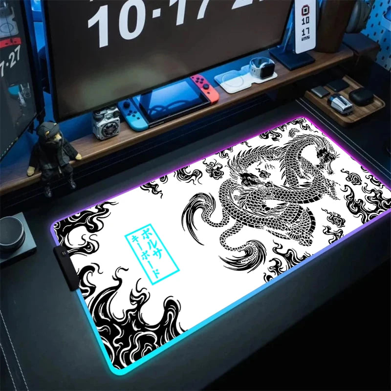 Tapis de souris RGB Dragon Japonais XXL