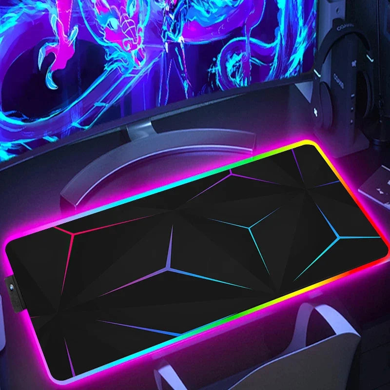 Tapis de souris RGB Géométrique Multicolore XXL