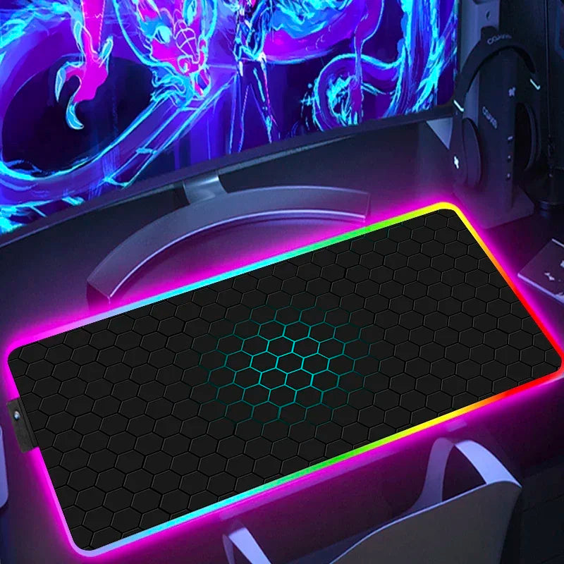 Tapis de souris RGB Polygones vert XXL